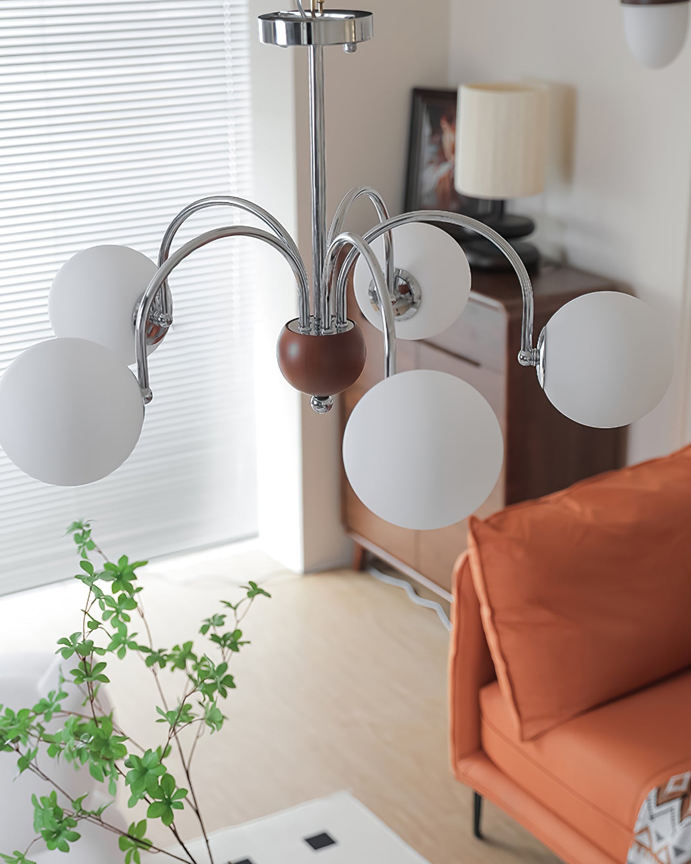 Polpgne Chrome Chandelier