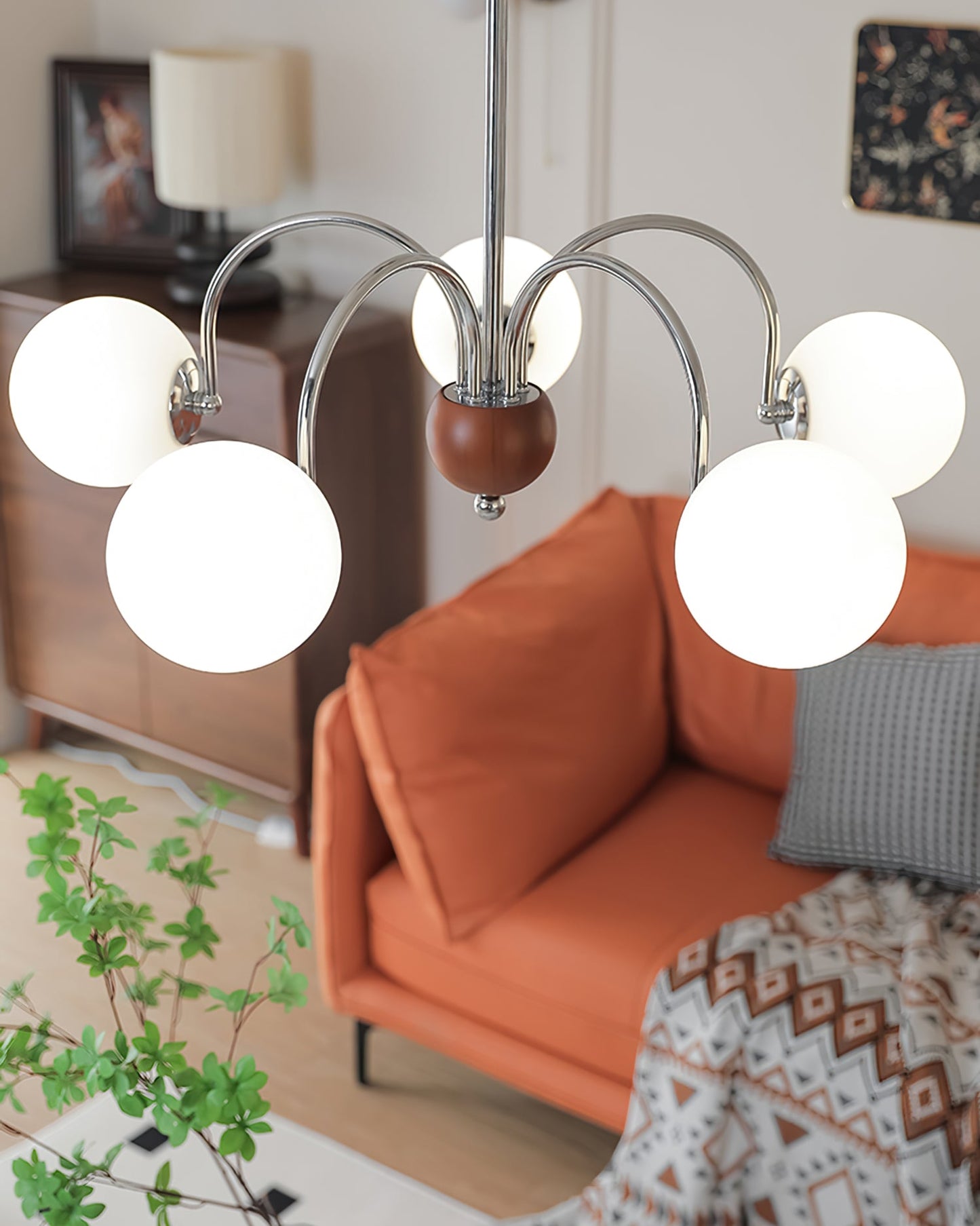 Polpgne Chrome Chandelier