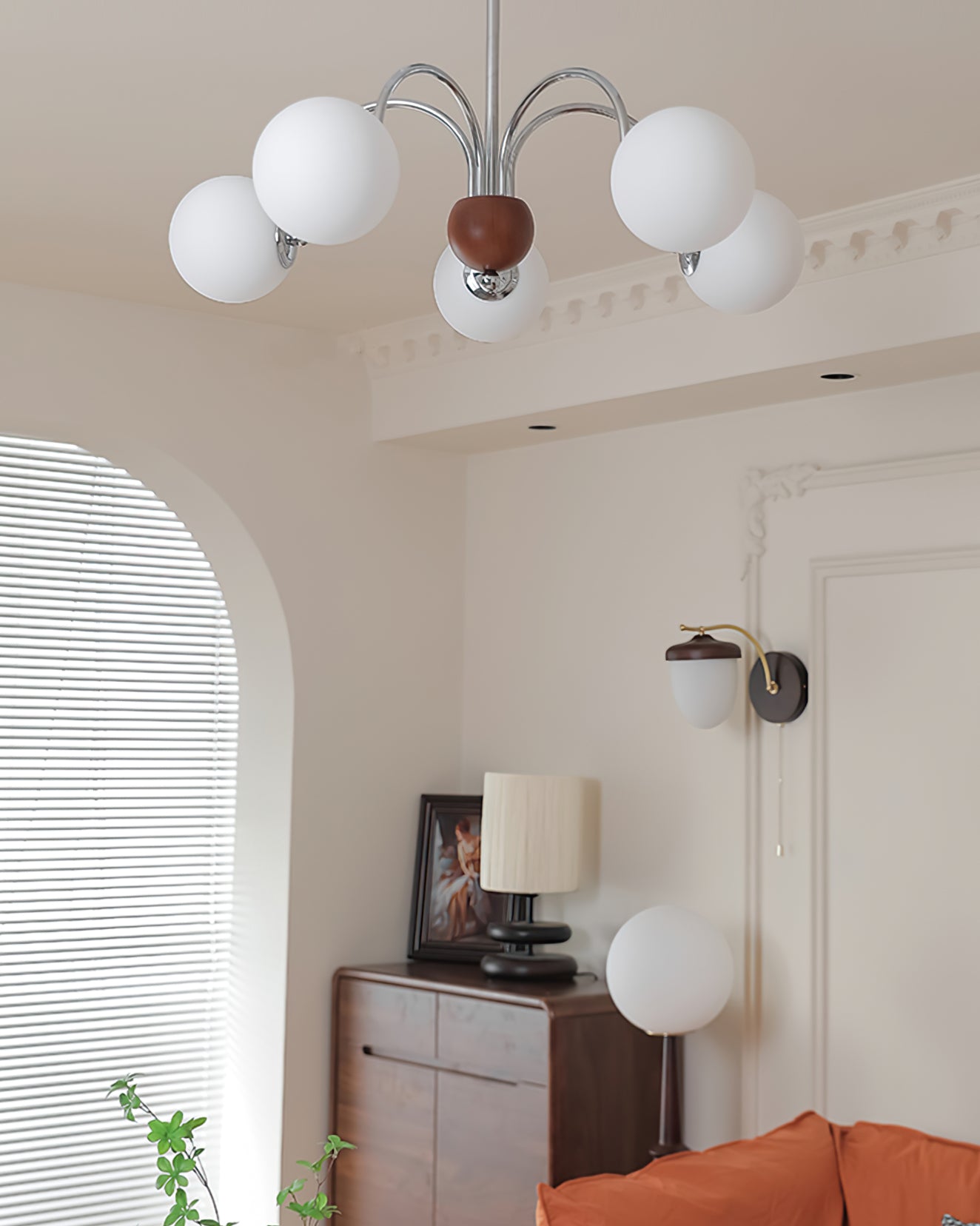 Polpgne Chrome Chandelier