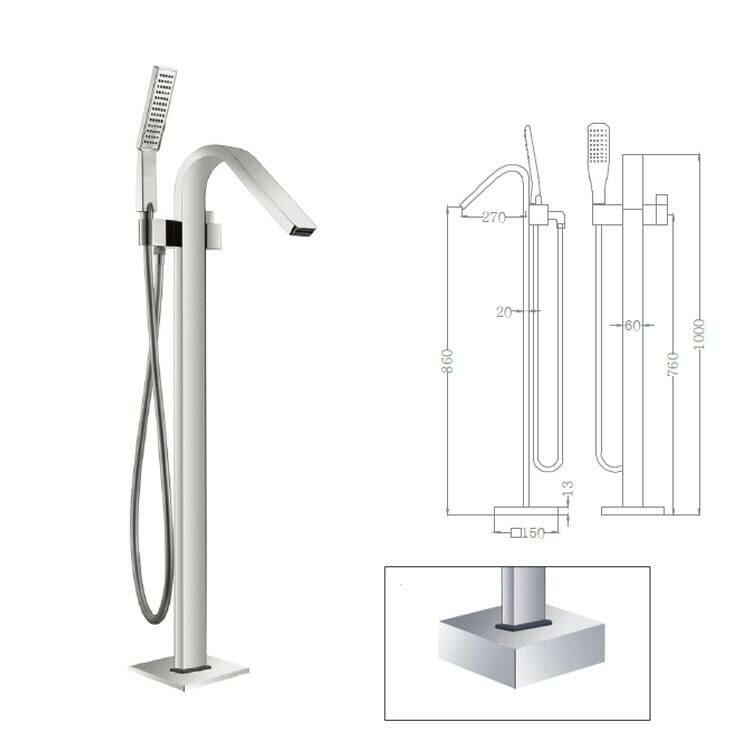Pureflo Freestanding Tub Filler
