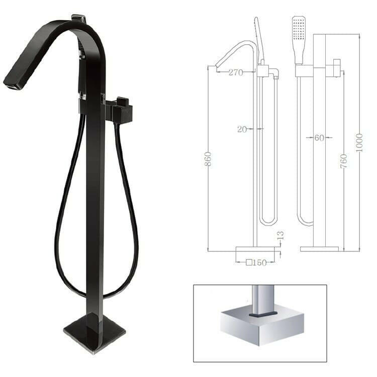 Pureflo Freestanding Tub Filler