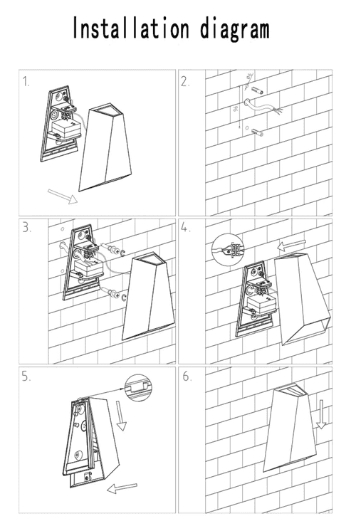 Pyramid Waterproof Outdoor Wall Lamp