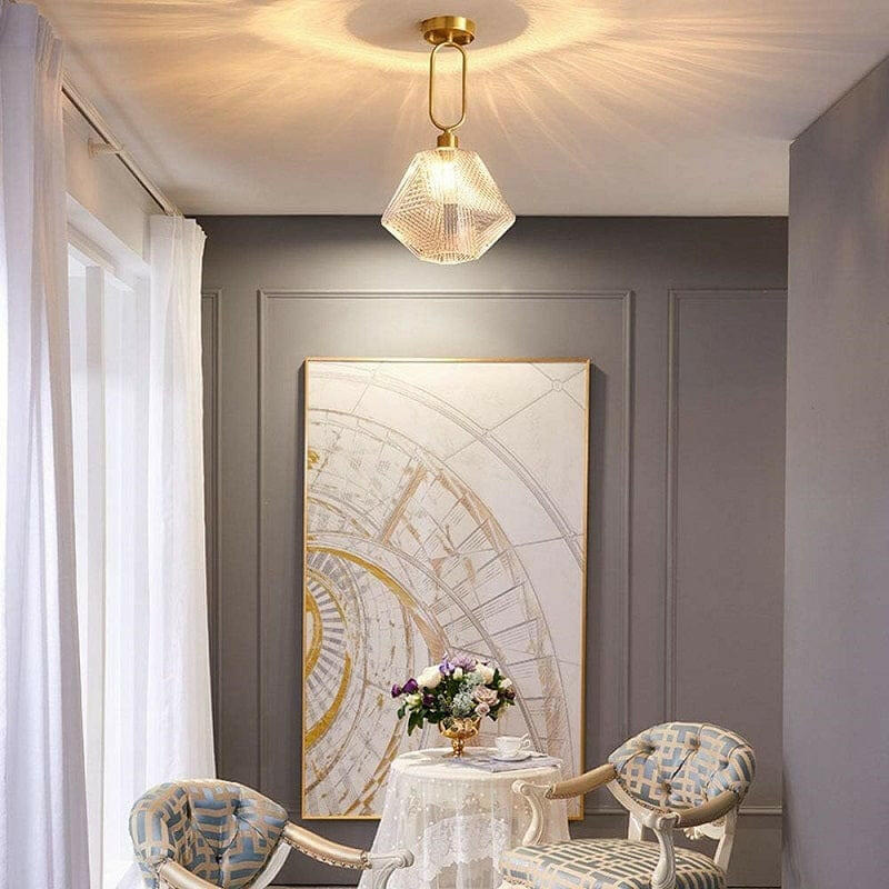 Qrutt Minimalist Crystal Ceiling Light