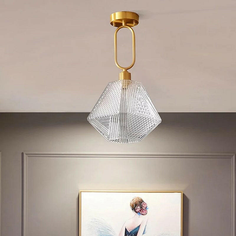 Qrutt Minimalist Crystal Ceiling Light