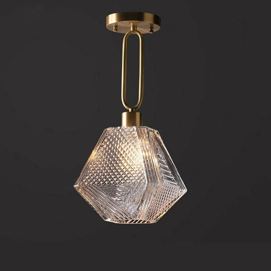 Qrutt Minimalist Crystal Ceiling Light