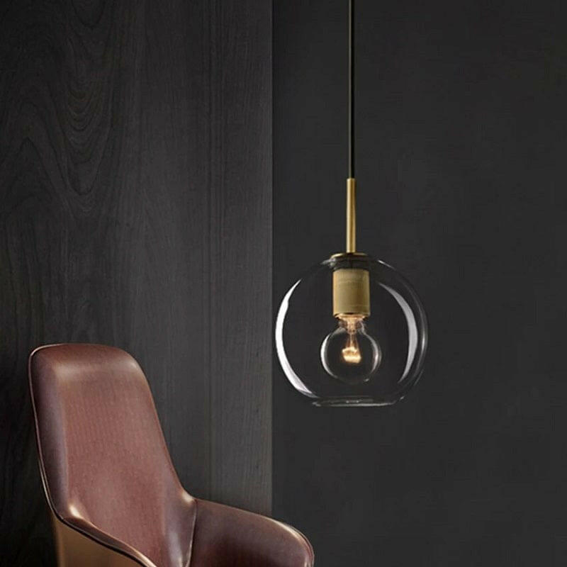 Radiant Elegance Clear Glass Pendant Lamp