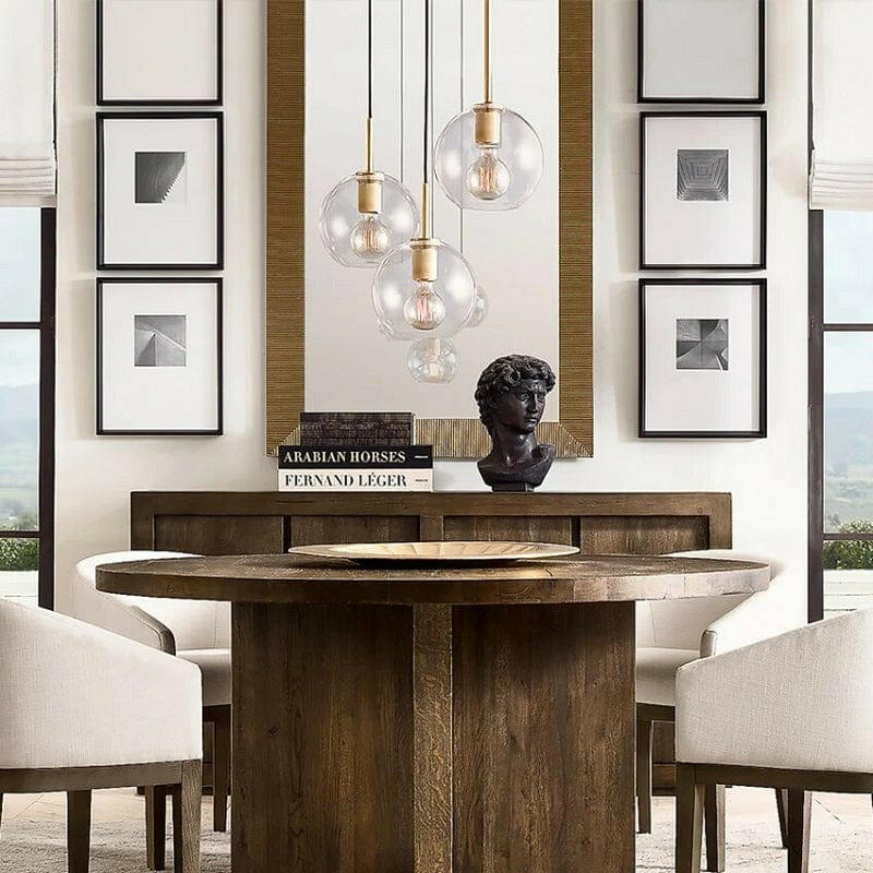 Radiant Elegance Clear Glass Pendant Lamp