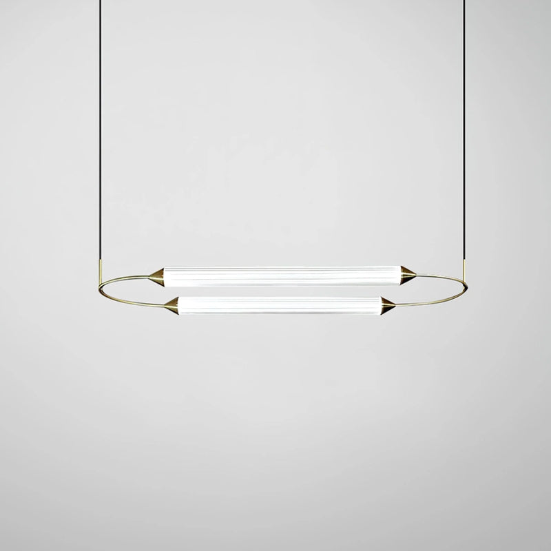 Radiant Arc Duo Column Pendant Lamp