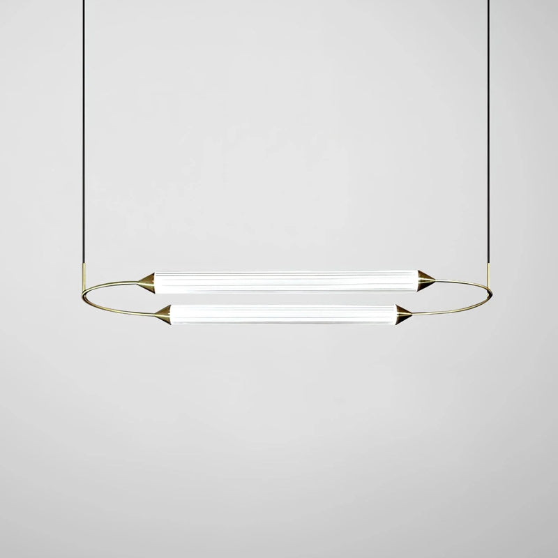 Radiant Arc Duo Column Pendant Lamp