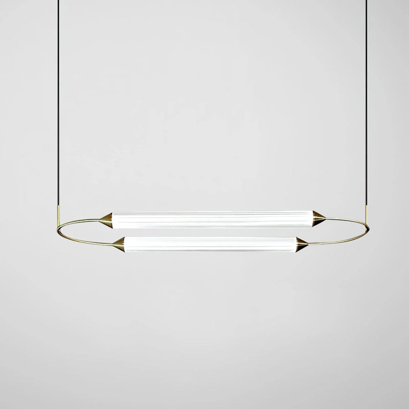 Radiant Arc Duo Column Pendant Lamp