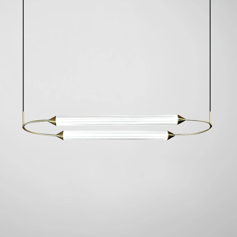 Radiant Arc Duo Column Pendant Lamp