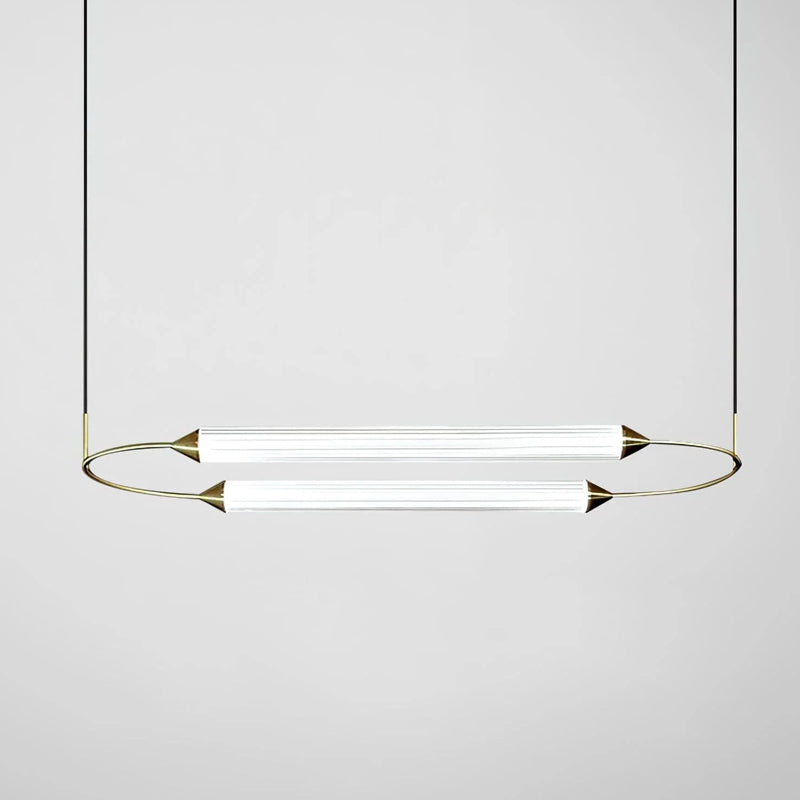 Radiant Arc Duo Column Pendant Lamp