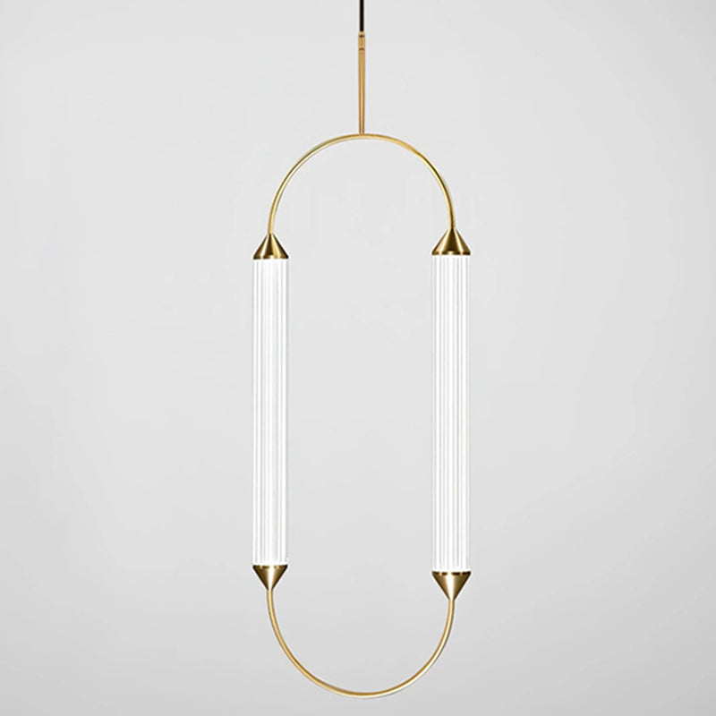Radiant Arc Duo Column Pendant Lamp