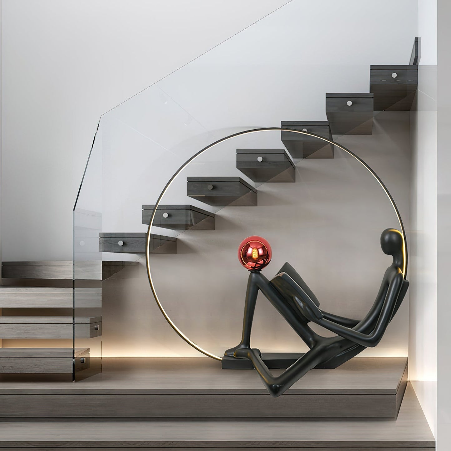 Reader Sculpture Elegant Floor Lamp