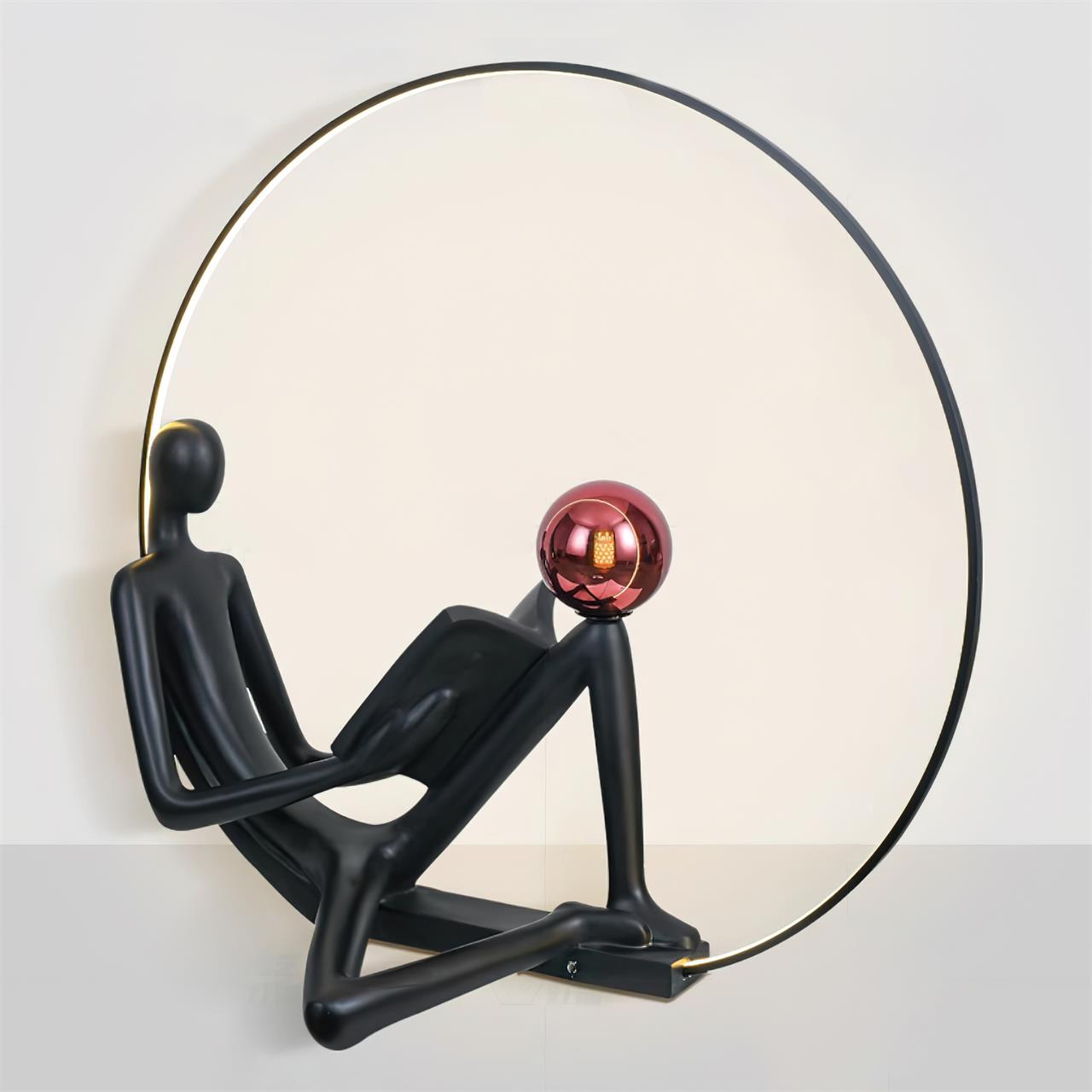 Reader Sculpture Elegant Floor Lamp