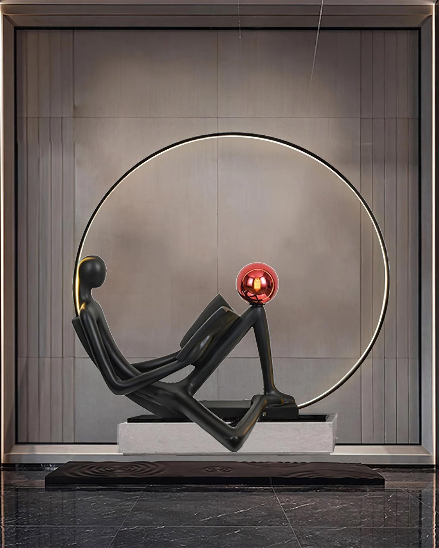 Reader Sculpture Elegant Floor Lamp
