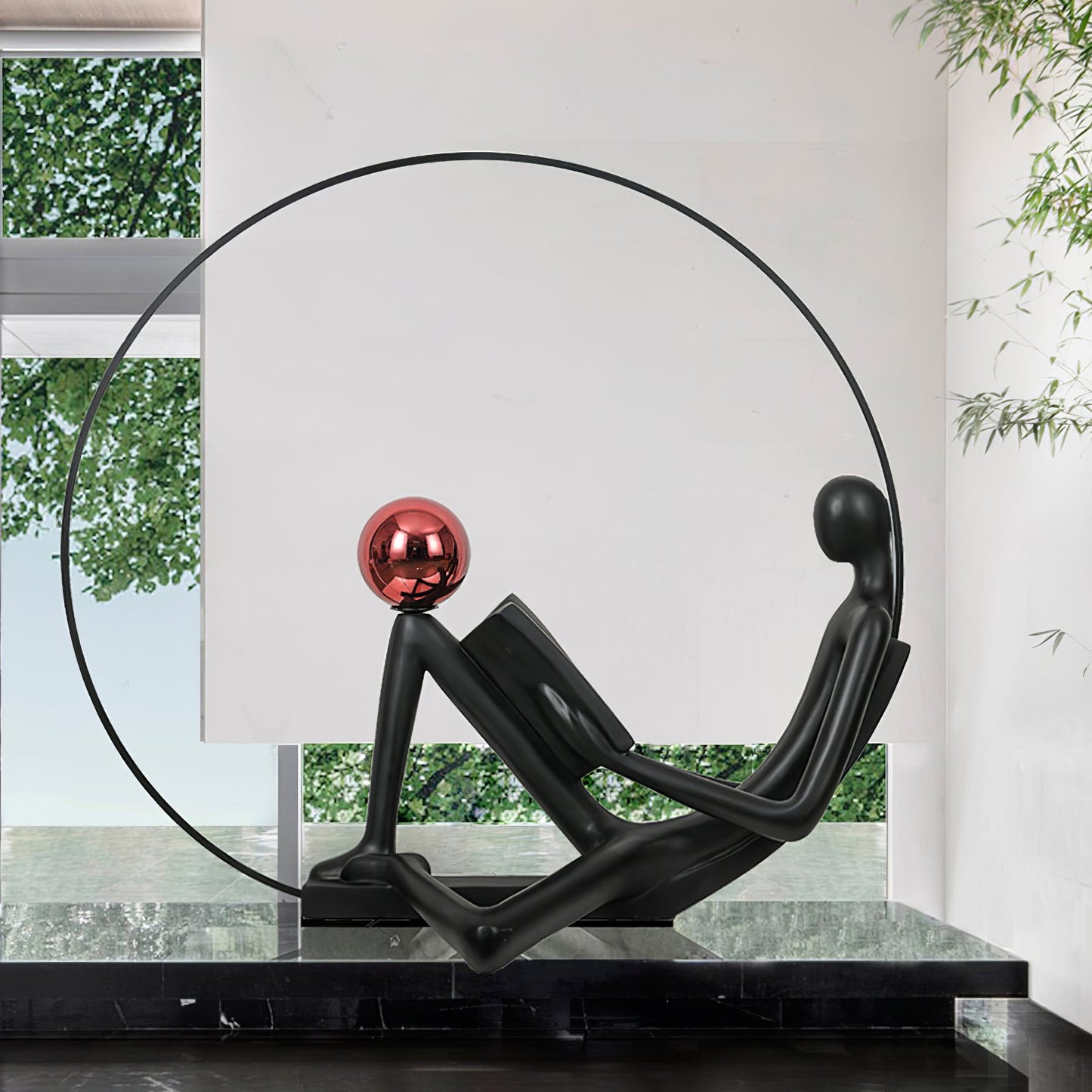 Reader Sculpture Elegant Floor Lamp
