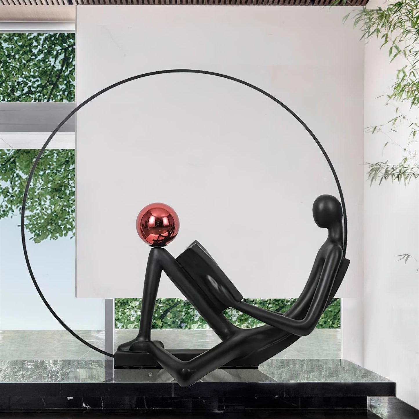 Reader Sculpture Elegant Floor Lamp