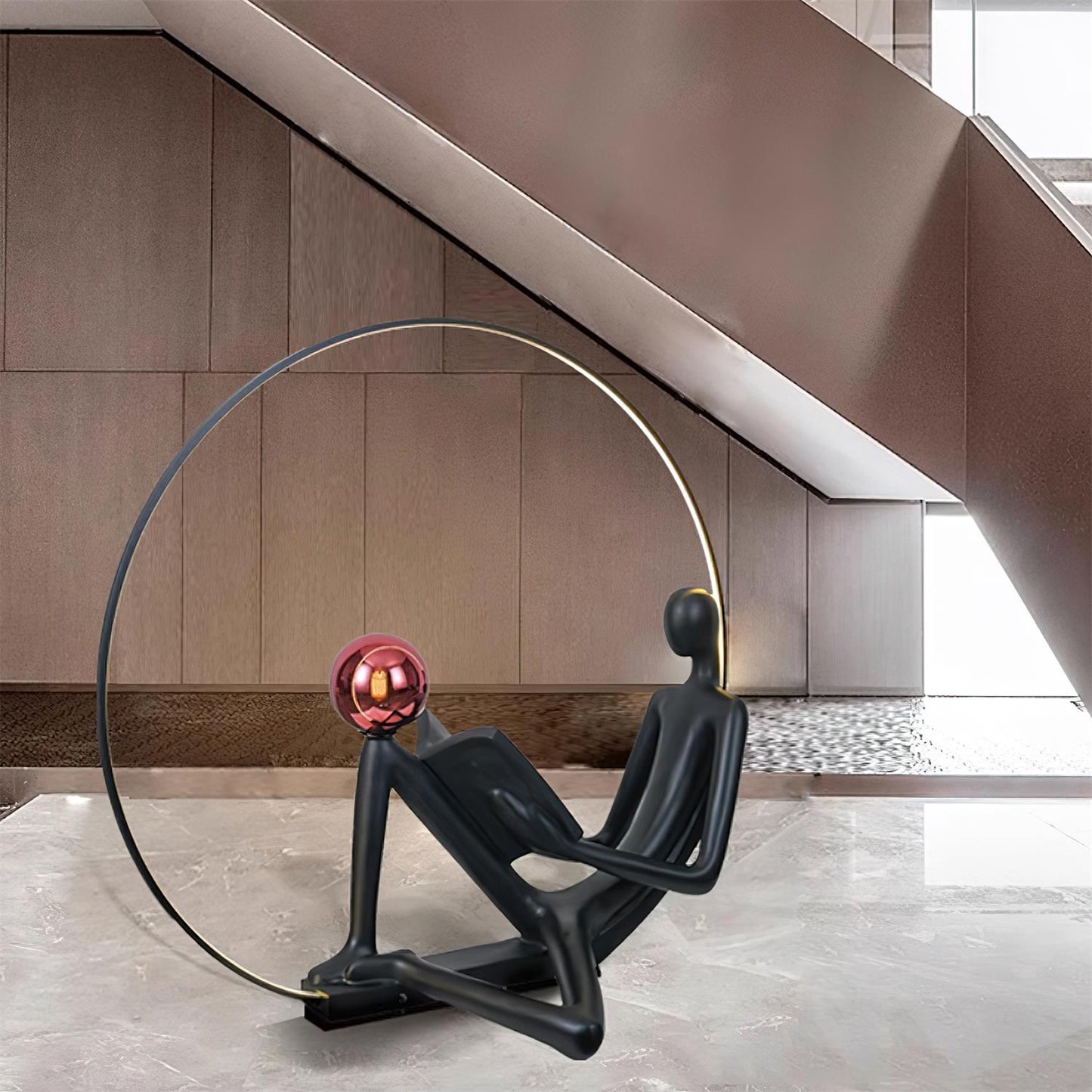 Reader Sculpture Elegant Floor Lamp