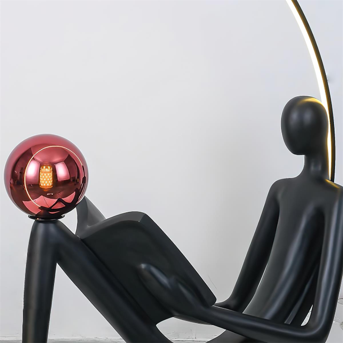 Reader Sculpture Elegant Floor Lamp
