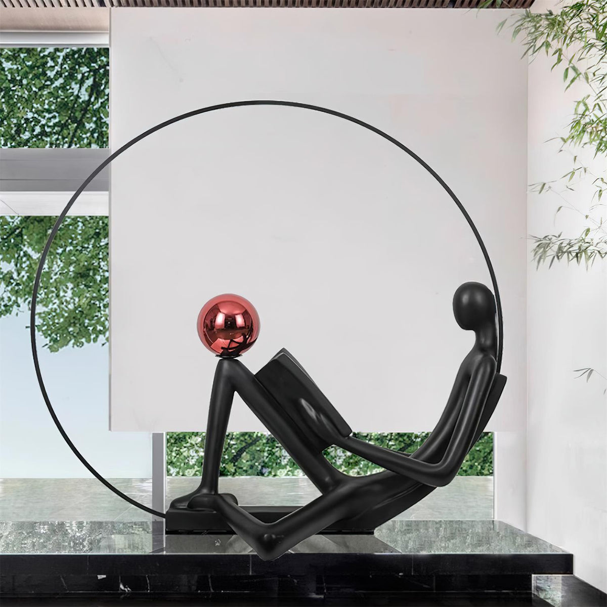 Reader Sculpture Elegant Floor Lamp