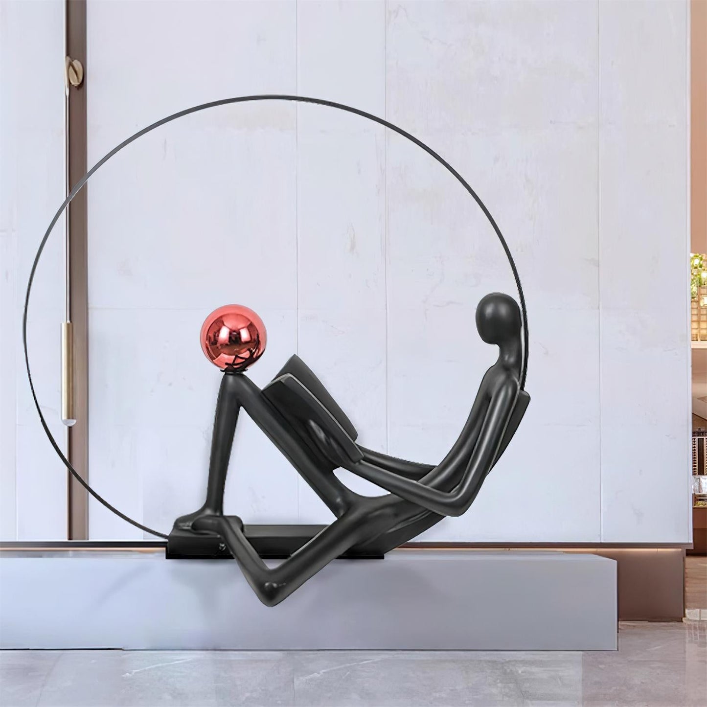 Reader Sculpture Elegant Floor Lamp