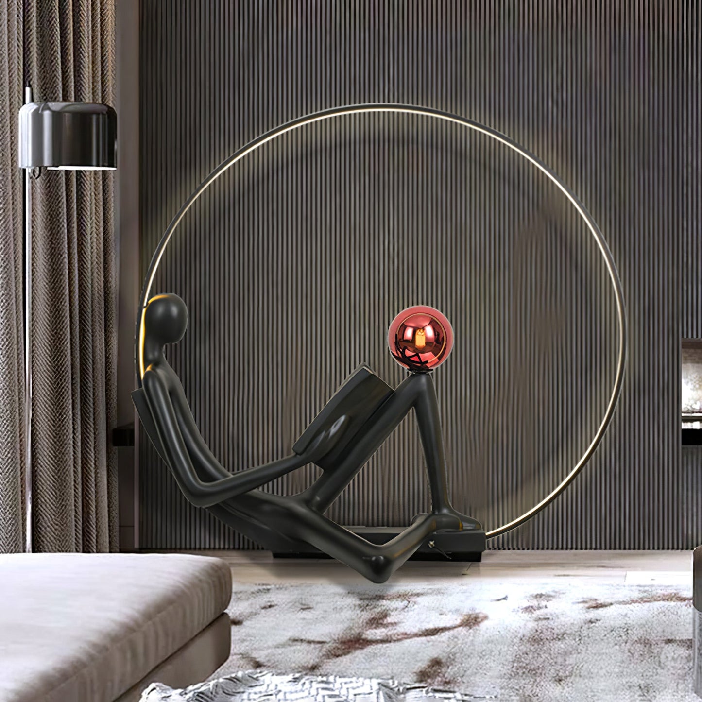 Reader Sculpture Elegant Floor Lamp