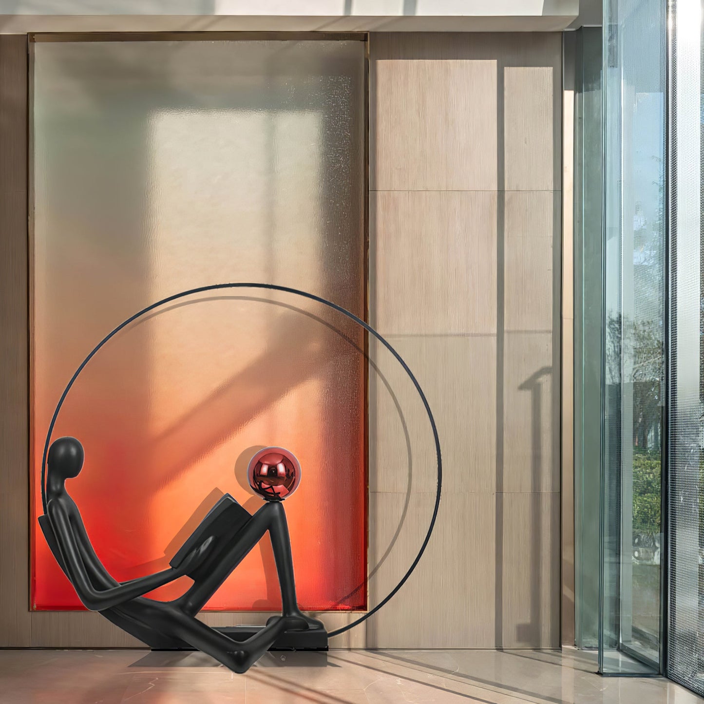 Reader Sculpture Elegant Floor Lamp