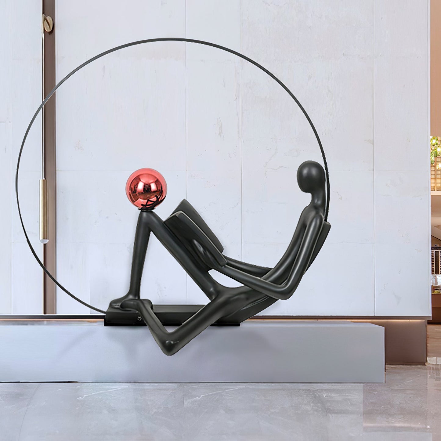 Reader Sculpture Elegant Floor Lamp