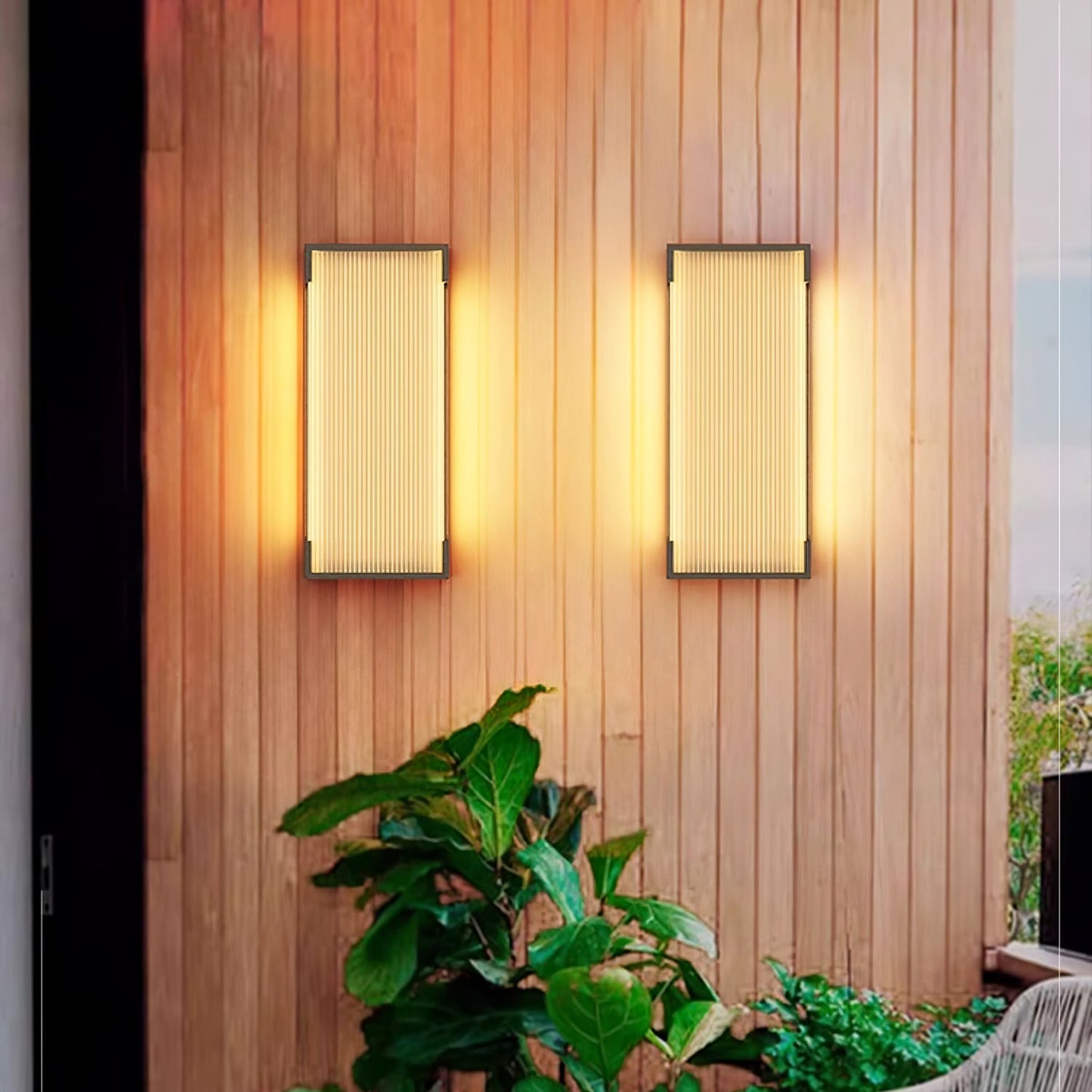 Rectangular Outdoor Wall Light Fixture