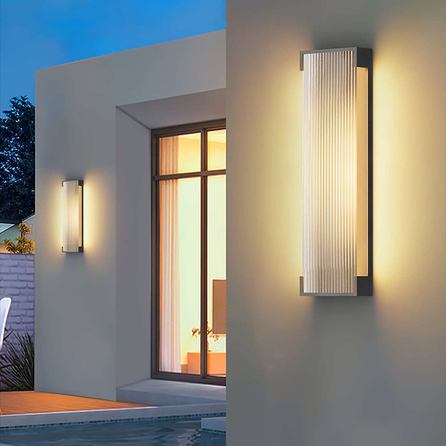 Rectangular Outdoor Wall Light Fixture