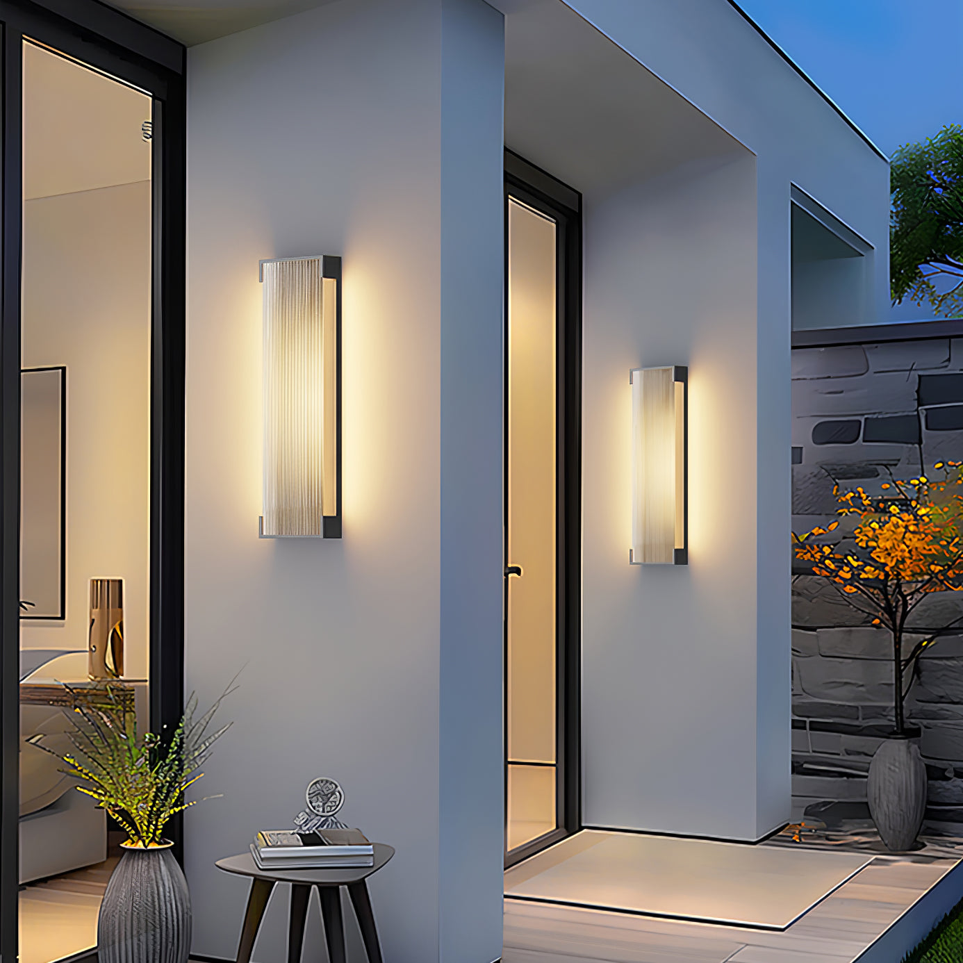 Rectangular Outdoor Wall Light Fixture