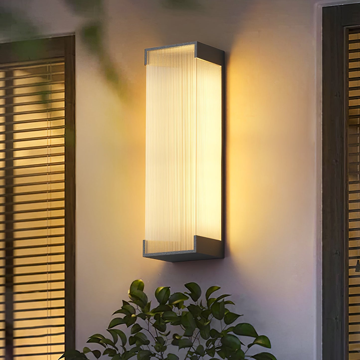 Rectangular Outdoor Wall Light Fixture