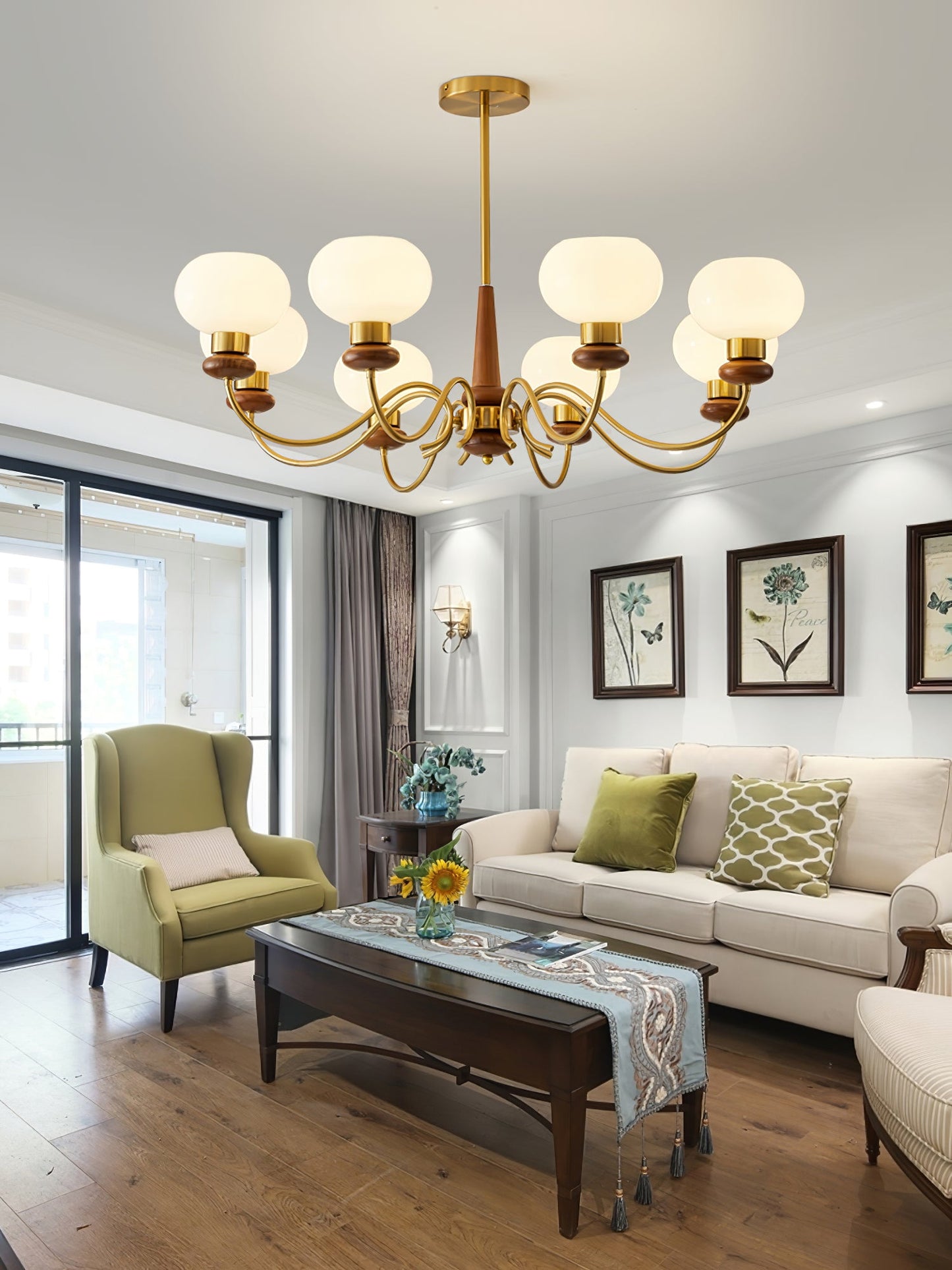 Regency Globe Chandelier Pendant Light