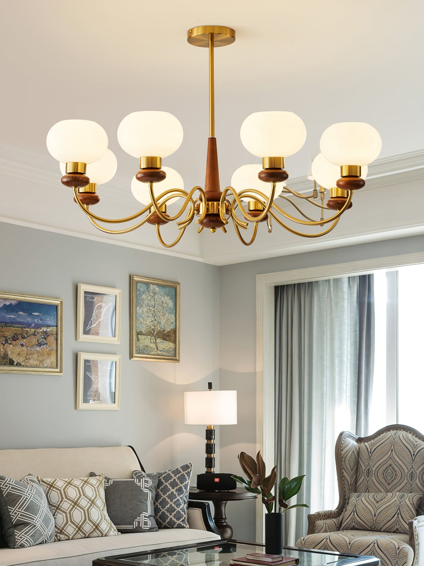 Regency Globe Chandelier Pendant Light