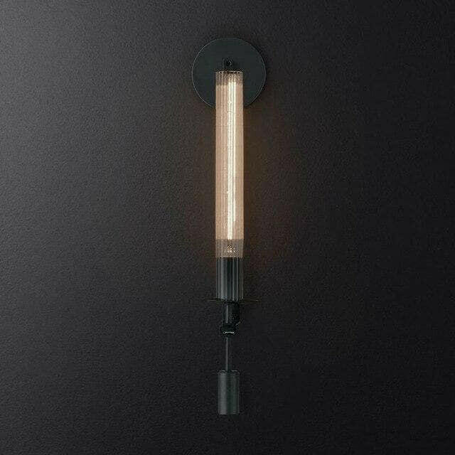 Retro Cylindrical Lampshade Wall Light