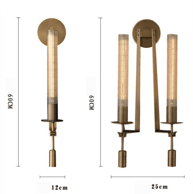 Retro Cylindrical Lampshade Wall Light