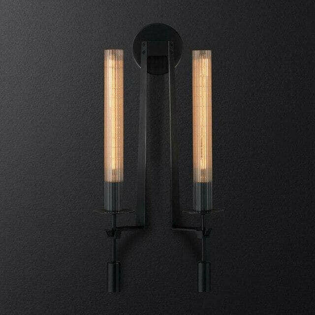 Retro Cylindrical Lampshade Wall Light