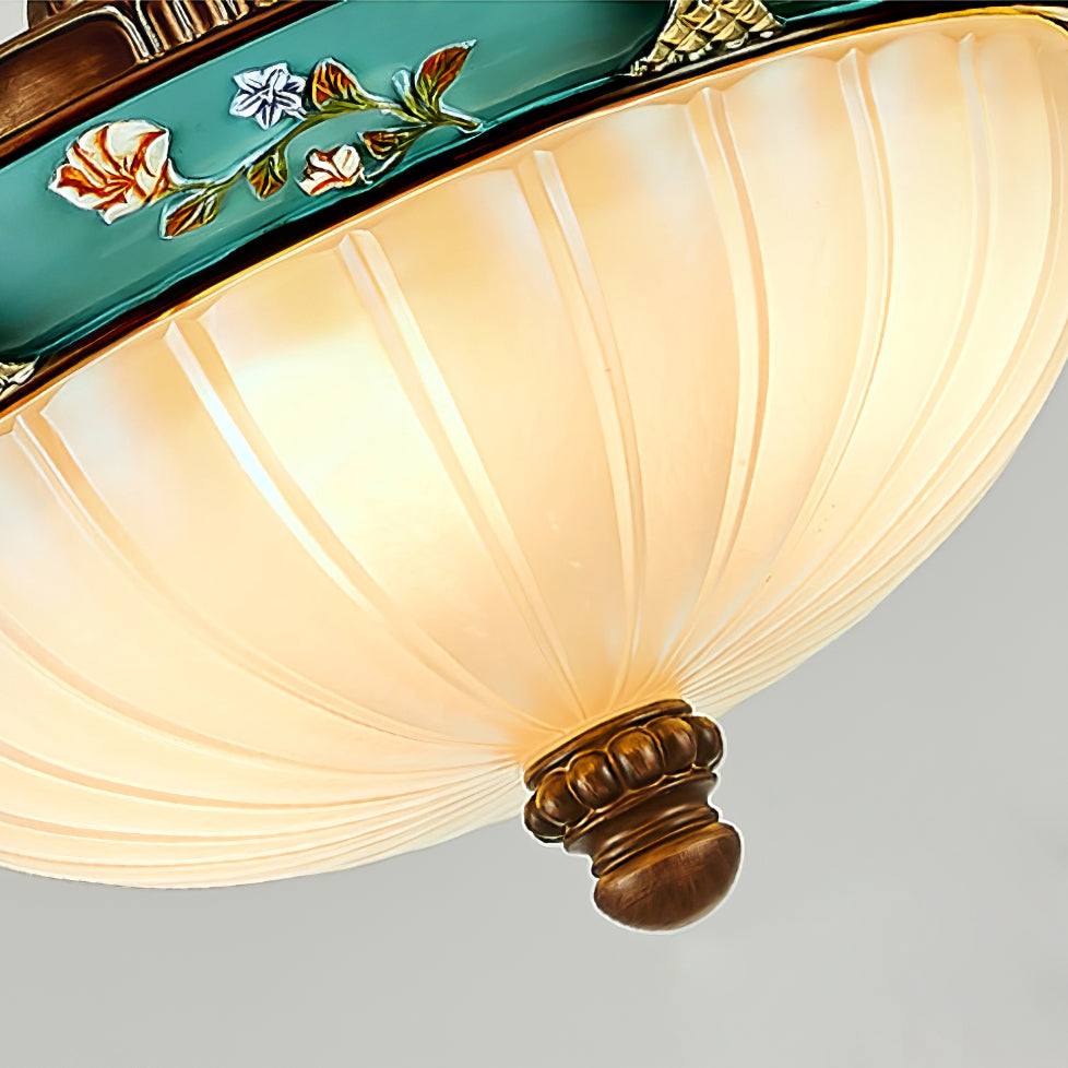 Retro Floral Pendant Light Fixture