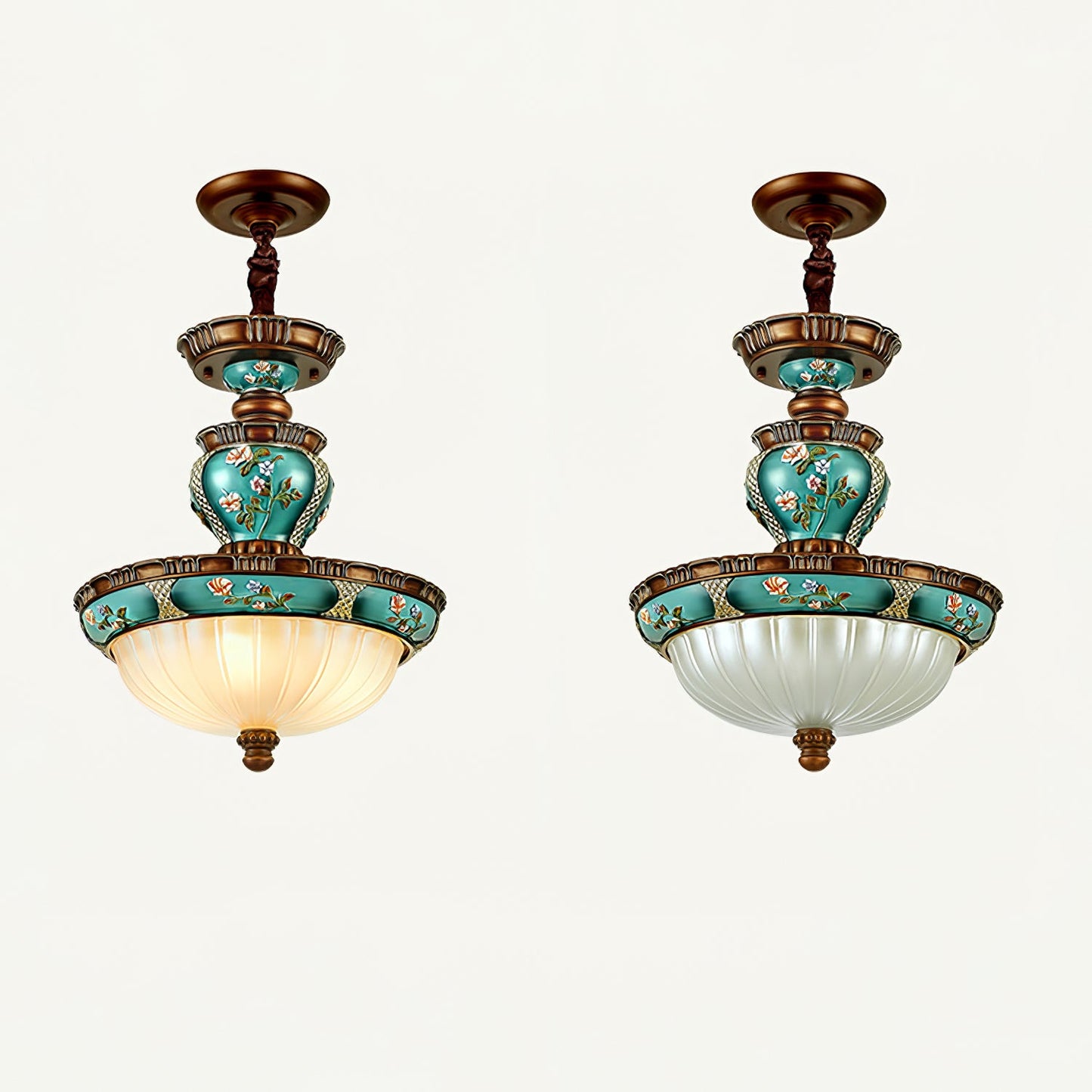 Retro Floral Pendant Light Fixture