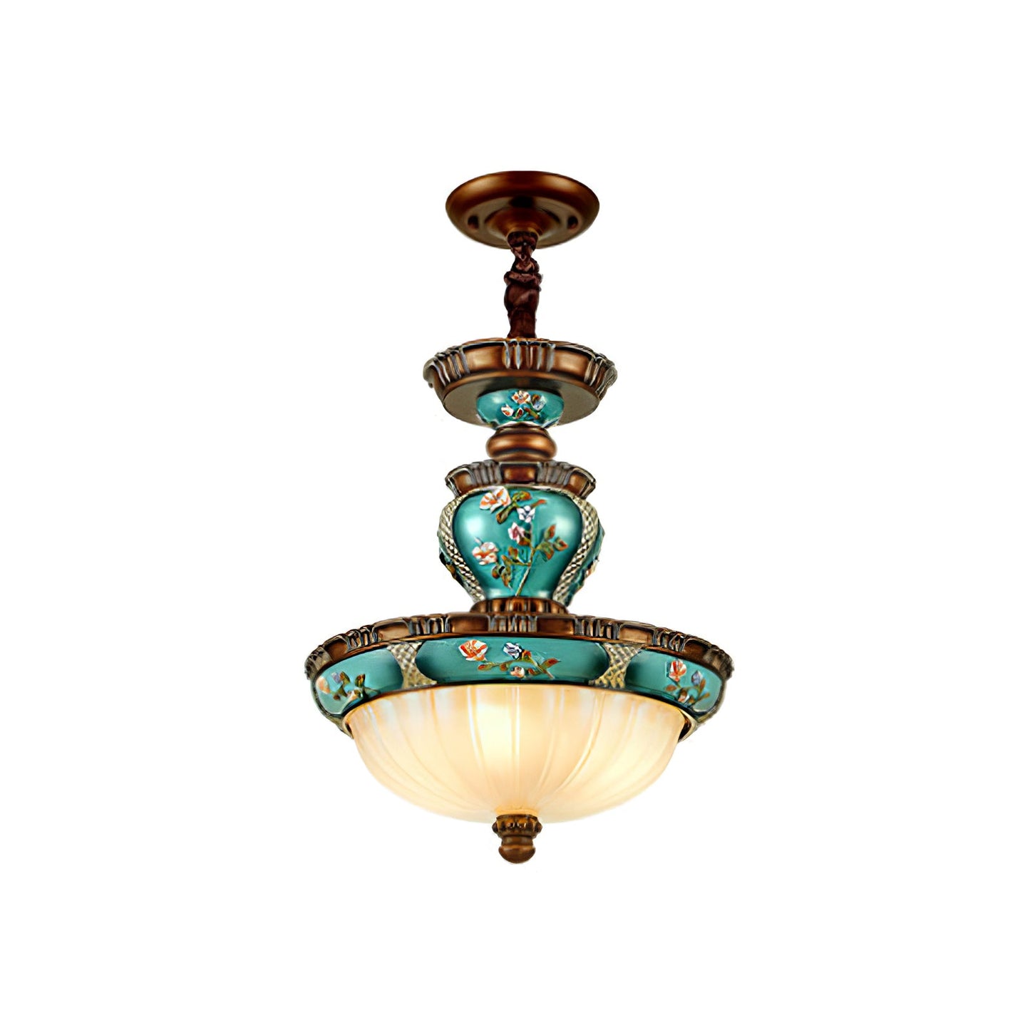 Retro Floral Pendant Light Fixture