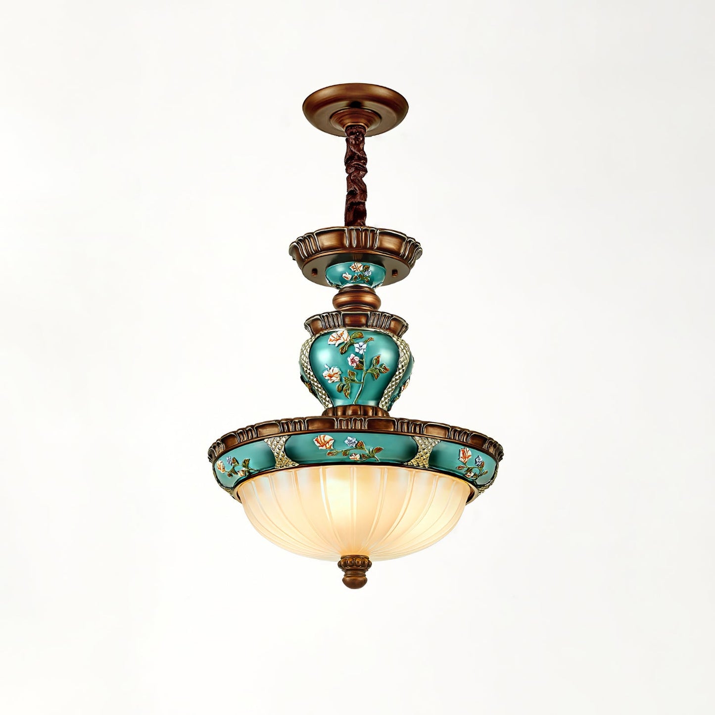 Retro Floral Pendant Light Fixture