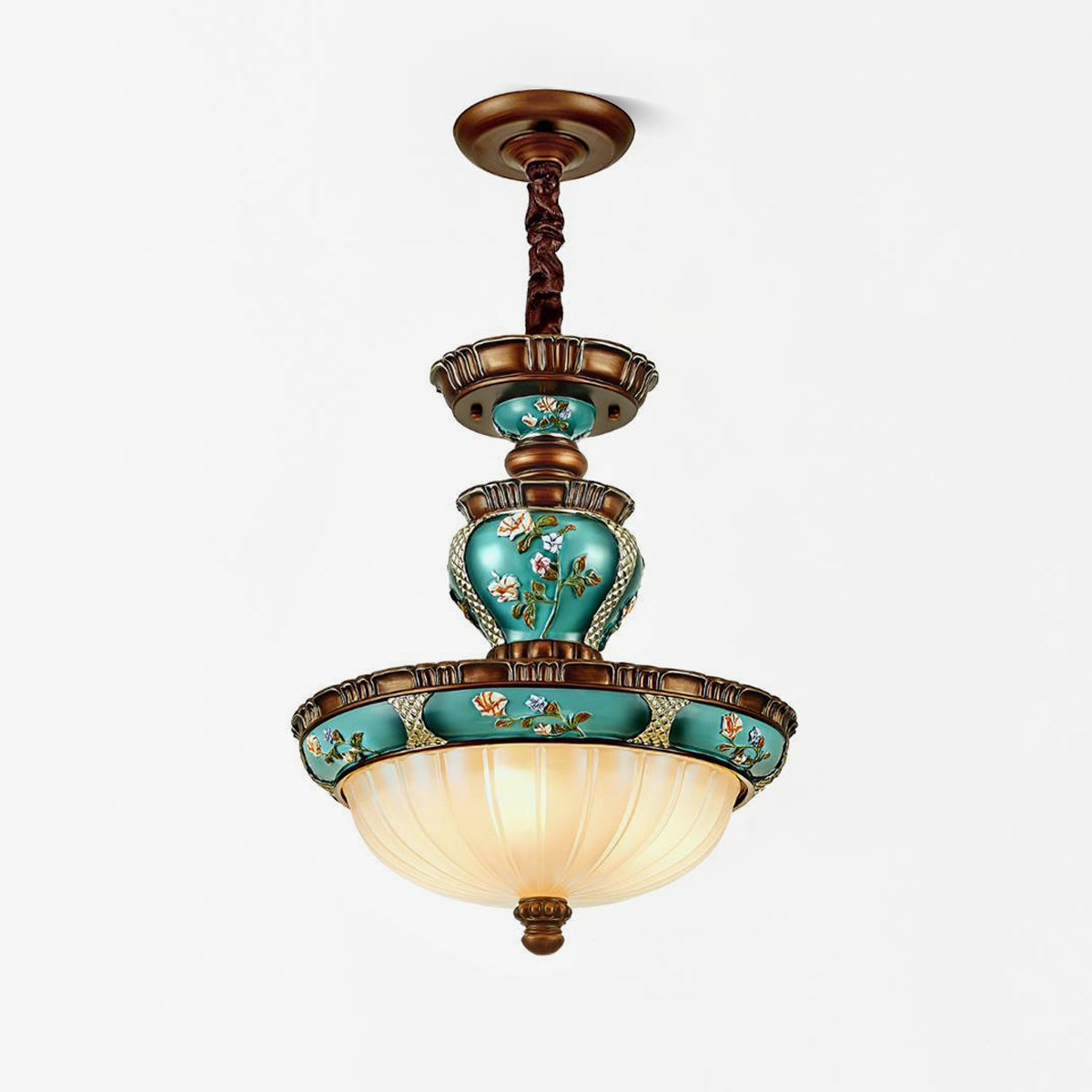 Retro Floral Pendant Light Fixture