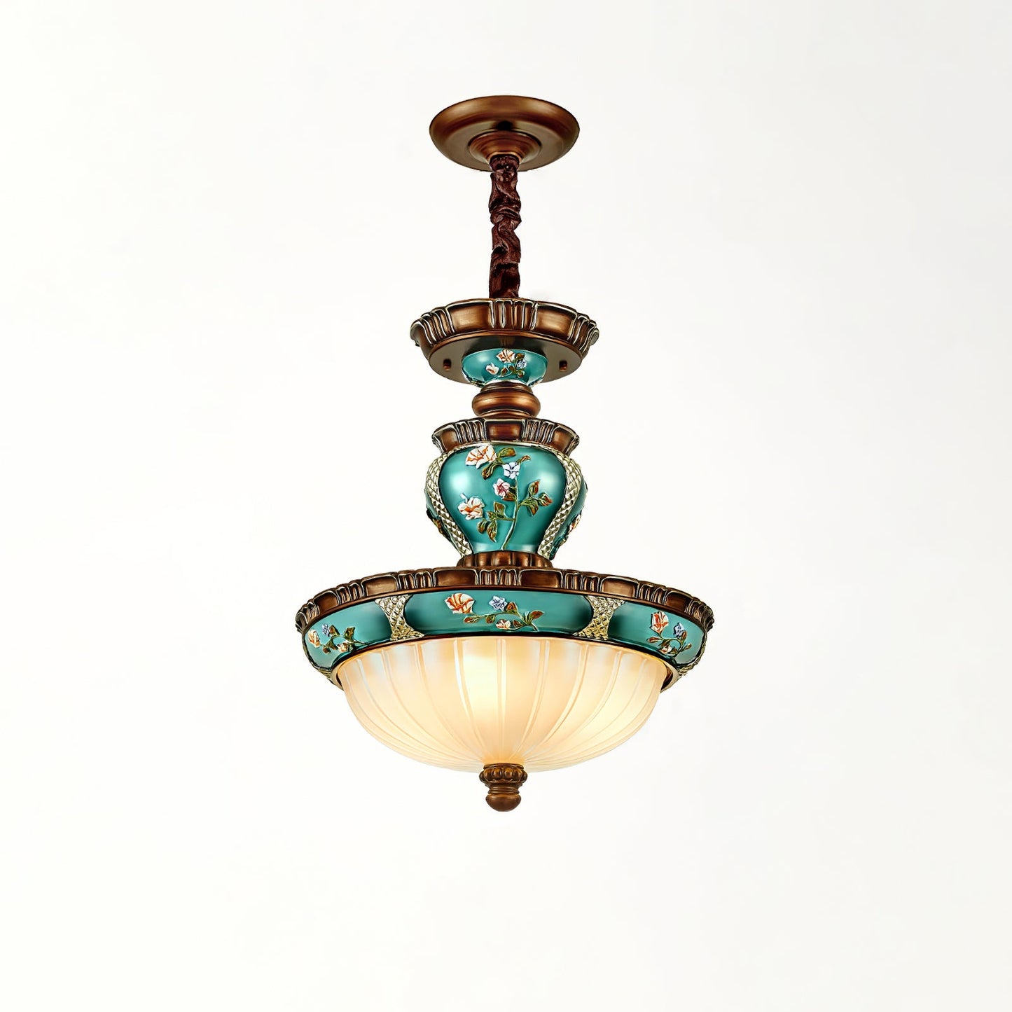 Retro Floral Pendant Light Fixture
