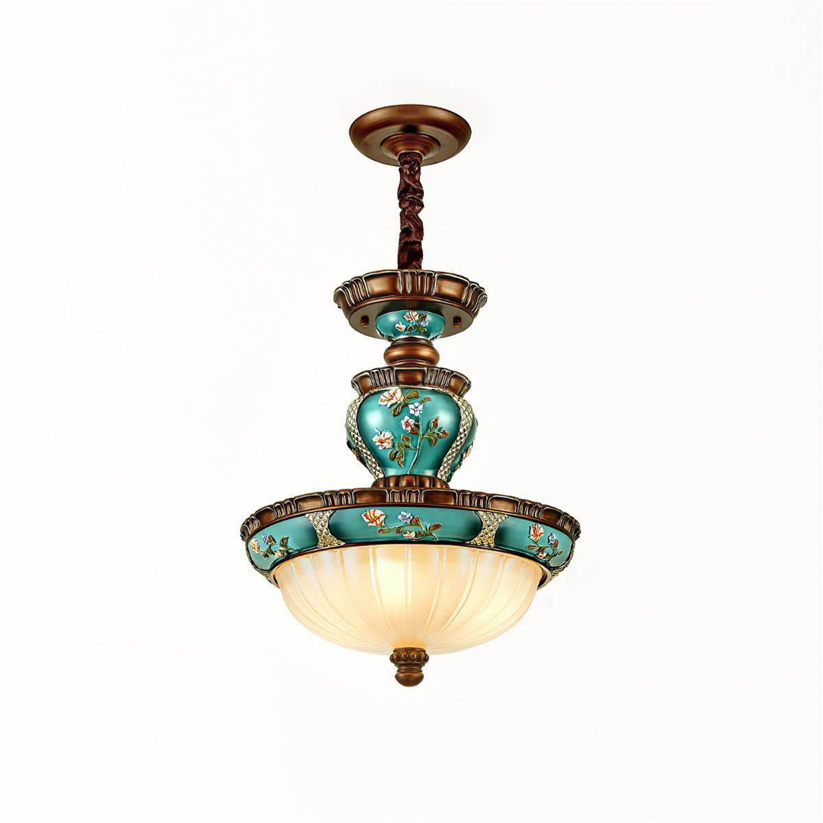 Retro Floral Pendant Light Fixture