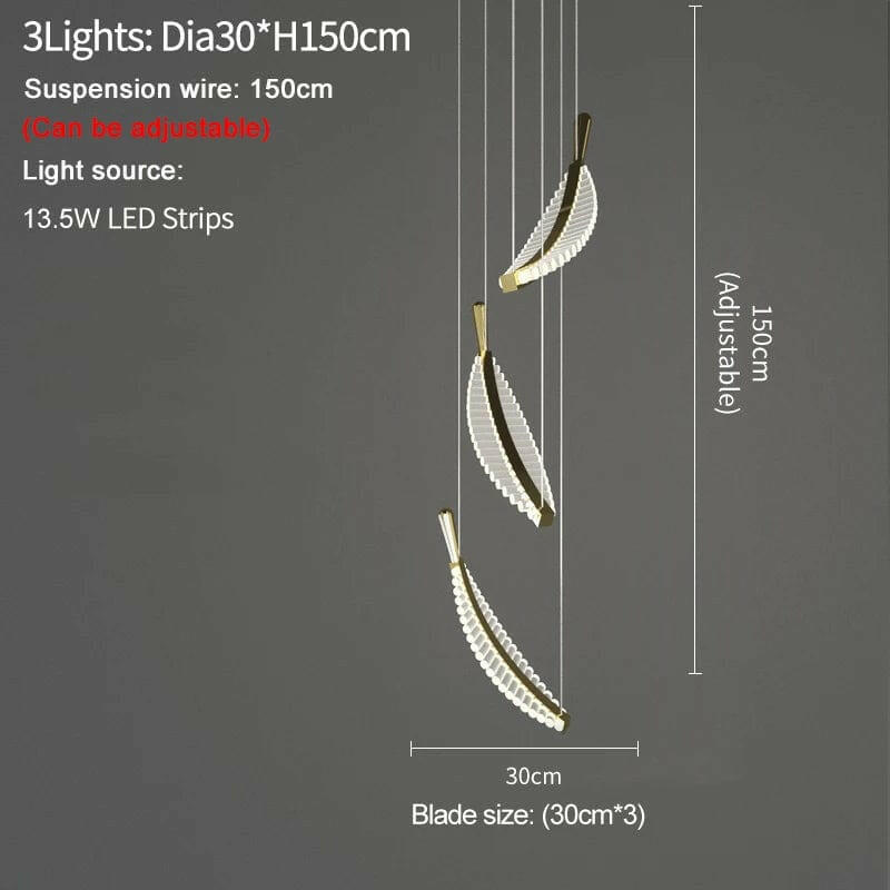 Riccardo Modern Leaf Chandelier