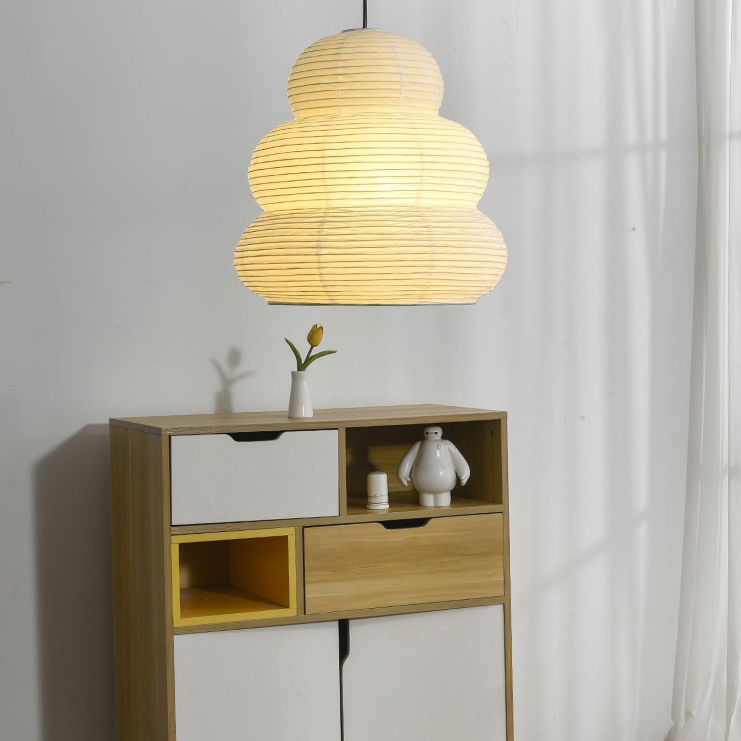 Rice Paper Swag Light Fixture