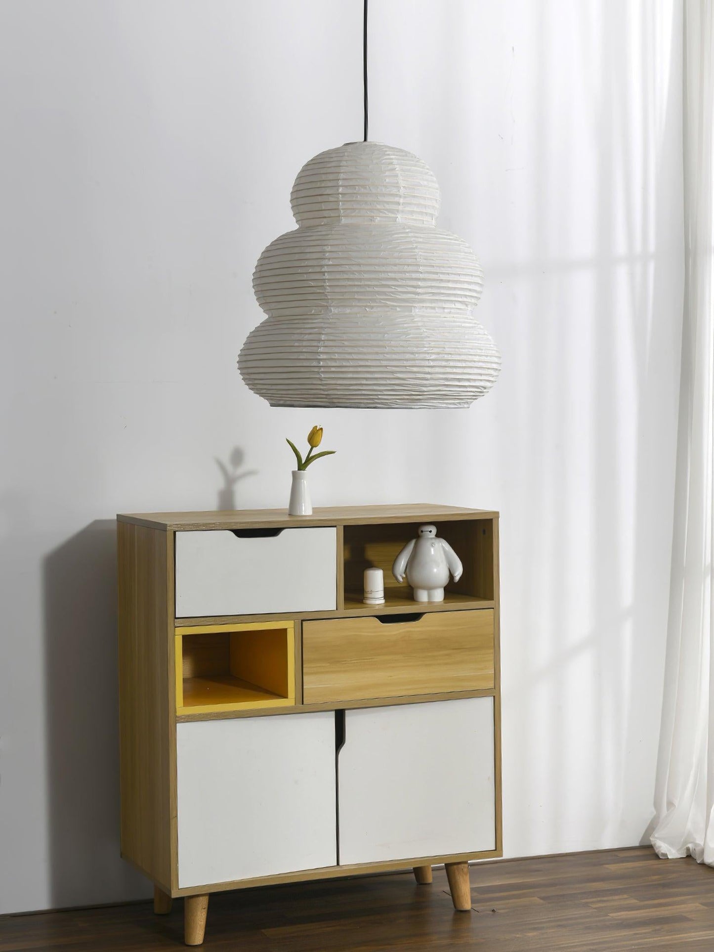 Rice Paper Swag Light Fixture