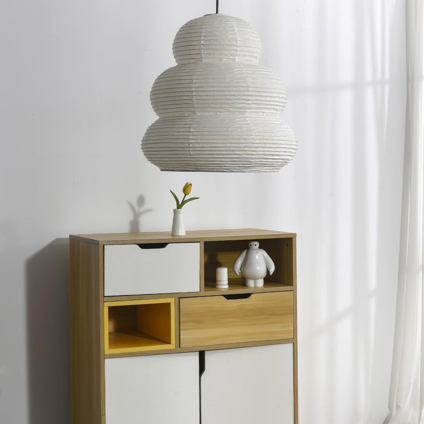 Rice Paper Swag Light Fixture