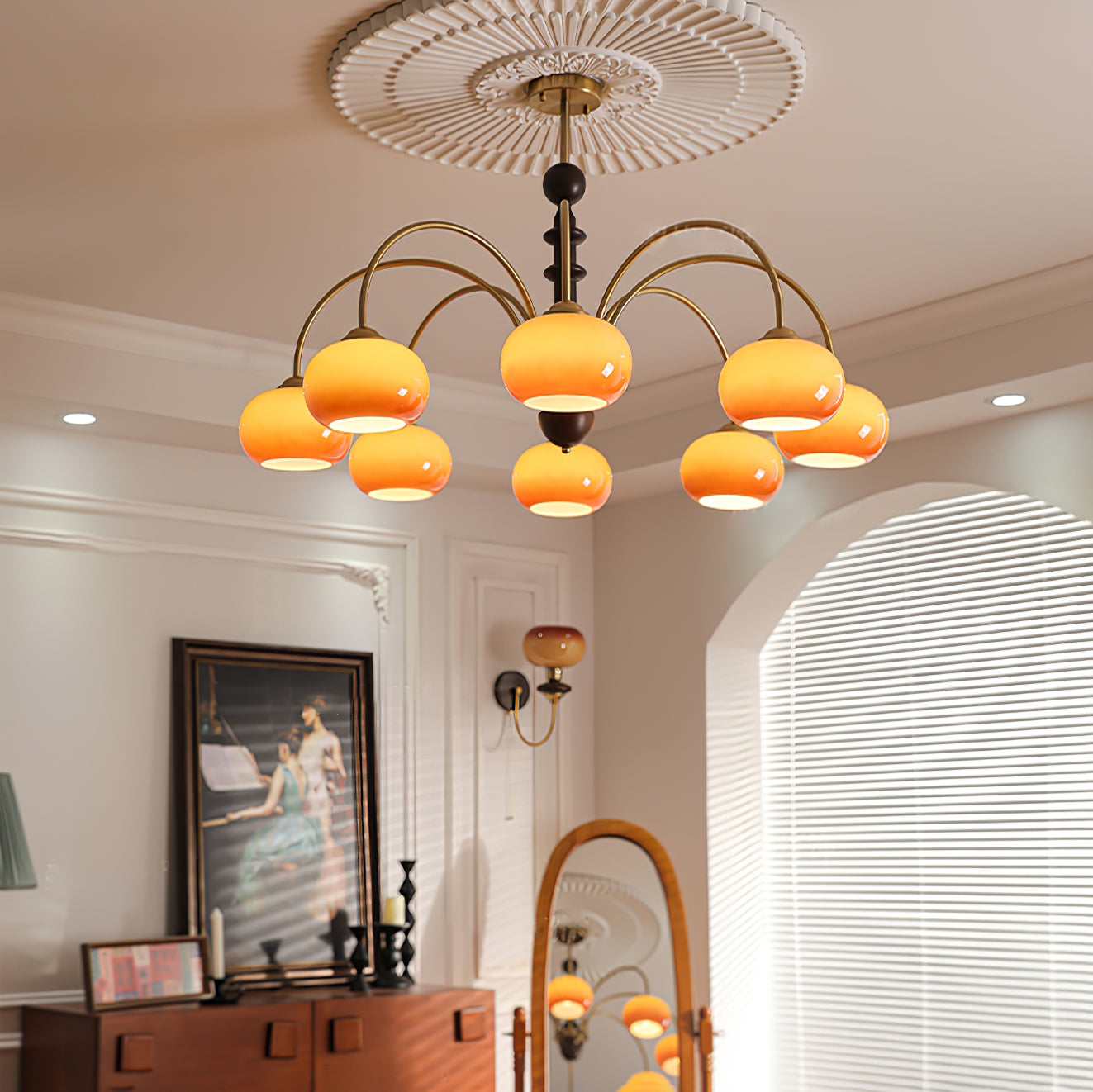 Ripe Persimmon Elegant Chandelier